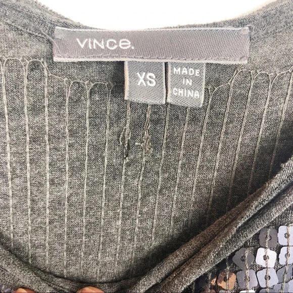 VINCE. | Gray Sequin Tank Dress - Picture 6 of 8